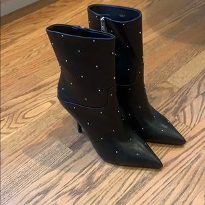 ALLSAINTS Jenna Studded Bootie in Black Leather